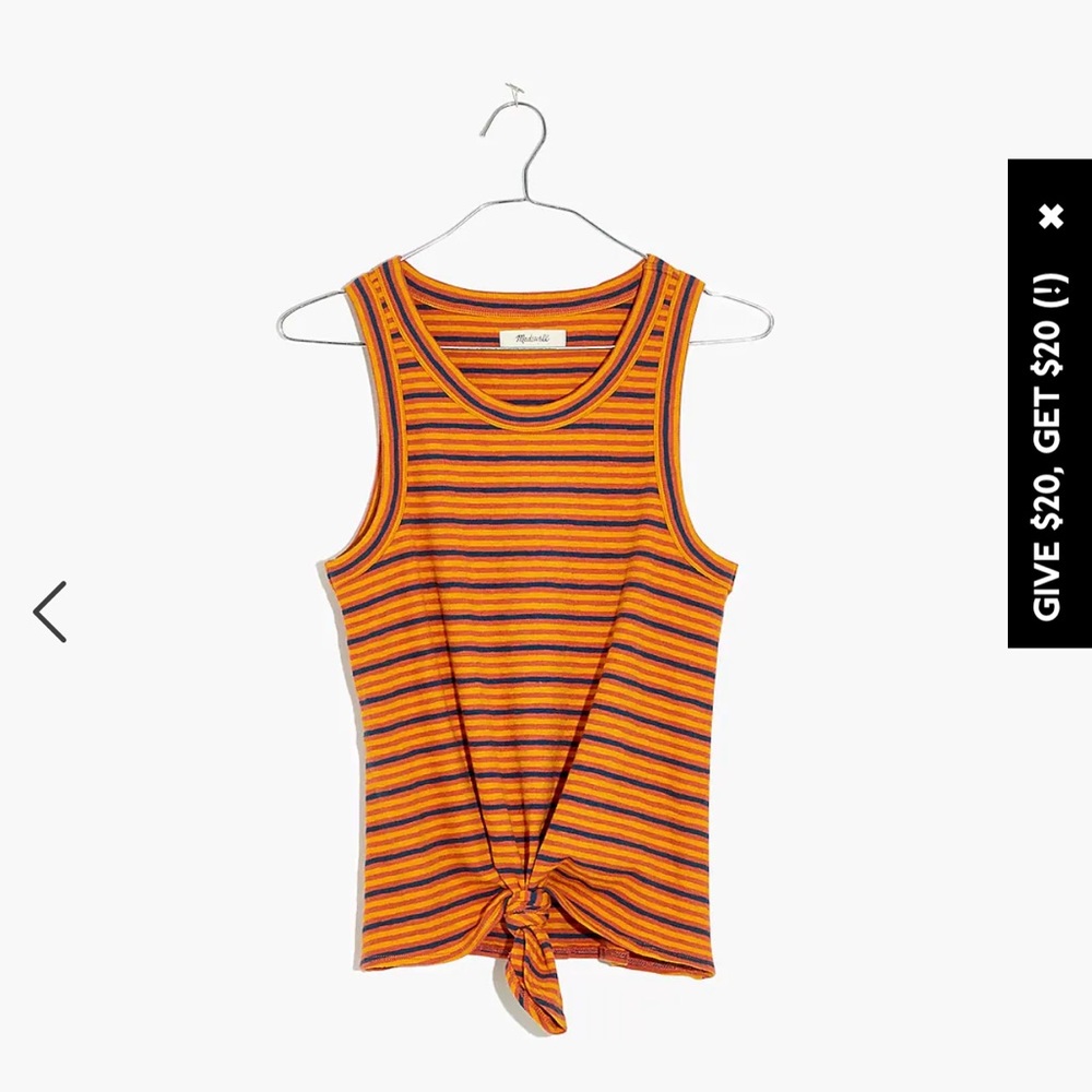 madewell audio knot-front tank top